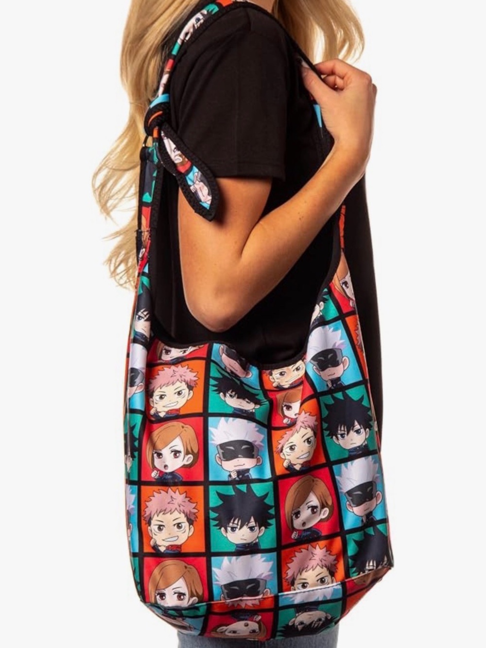 Kids Colorblock Anime Character Shoulder Bag - Multicolor